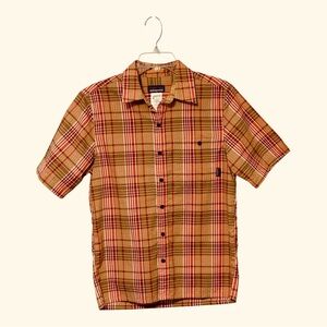 Patagonia Men's Multicolor Waffle Knit Plaid Short Sleeve Shirt XS